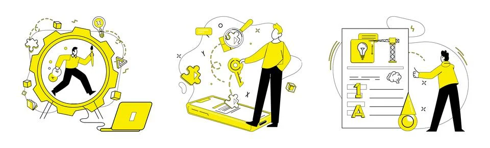 Structured thinking. In garden thoughts, seeds structured thinking grow int.. Illustrazione stock