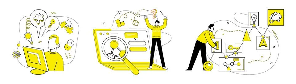 Structured thinking. Progress flourishes where individuality and structured.. Illustration