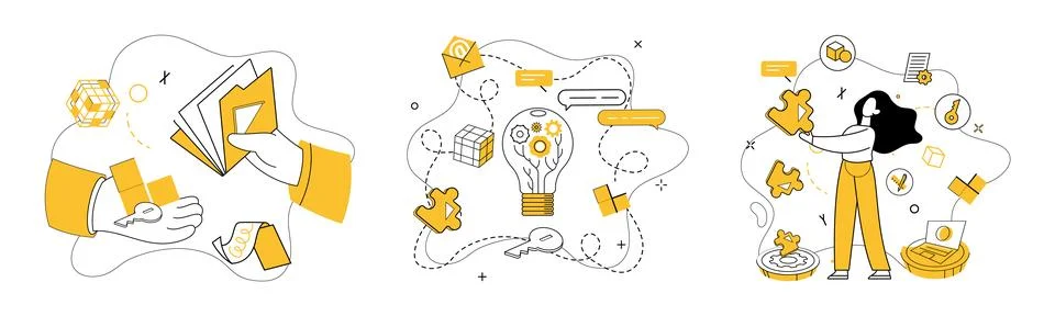 Structured thinking. Success blossoms where creativity and structured think.. Stock Illustration