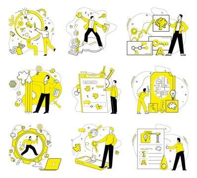 Structured thinking. Success blossoms where creativity and structured think.. Stock Illustration