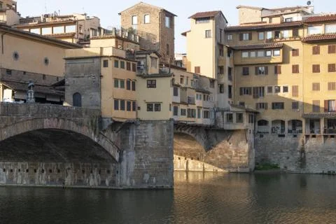 Structures along the Arno River in Florence Stock-Fotos