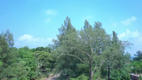 Structures on a Mountain Aerial Video 1. Shot in 4K Stock Footage 132655757