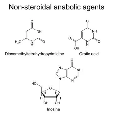 Structures of non-steroidal anabolic compounds Stock Illustration
