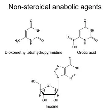 Structures of non-steroidal anabolic compounds Illustrazione stock