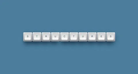 Structures text on a 3d keyboard button with shadow concept series Stock Illustration