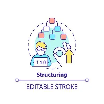 Structuring concept icon Stock Illustration