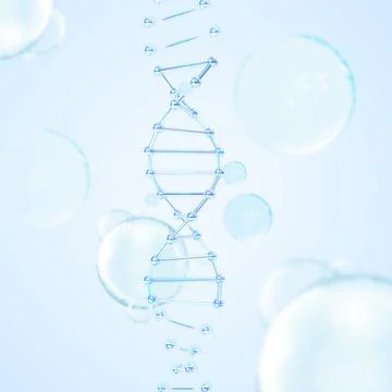 Structuring of DNA molecules.DNA on the background of spherical cells Stock Illustration