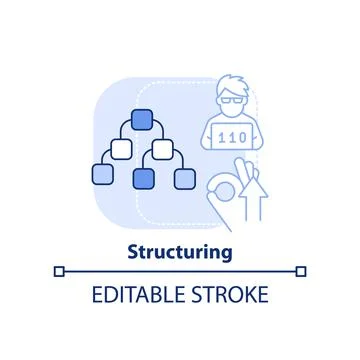Structuring light blue concept icon 스톡 일러스트