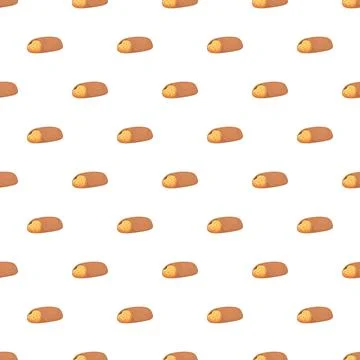 Strudel pastry dessert seamless pattern on white background Stock Illustration