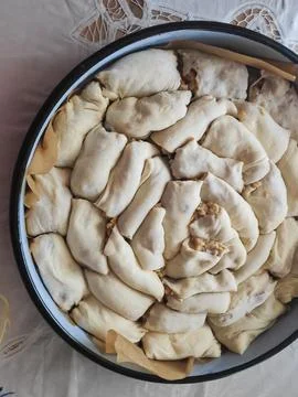 Strudel Preparation Scene Stock Photos