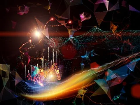 The struggle of light and shadow. Stockillustratie