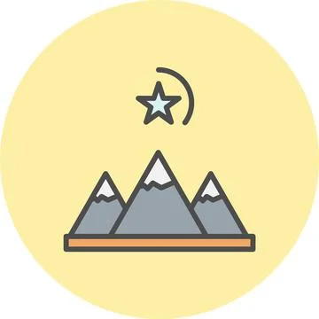 Struggle Line Filled Circle Icon Stock-Illustration