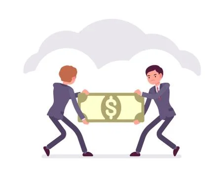 Struggle for money Stock Illustration