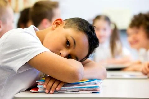 Struggling At School Fotos Stock