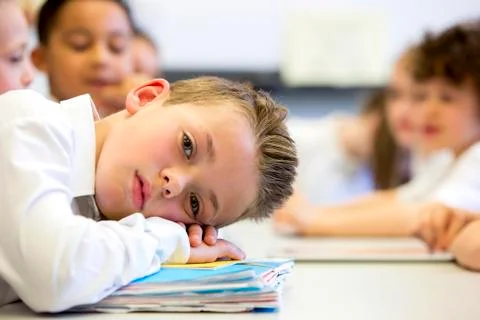 Struggling At School Fotos Stock