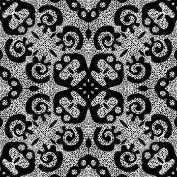Strukturierte Fliese seamless tile pattern with ornaments Copyright: xZoon... Foto stock