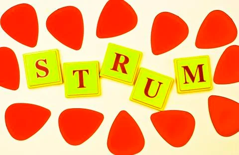 Strum Guitar Stock Illustration