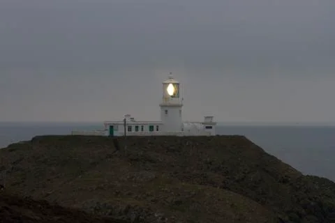 Strumble head lighthouse Stock Photos