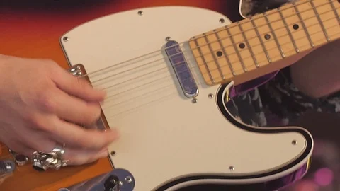 Strumming Electic Guitar Stock Footage 92712303