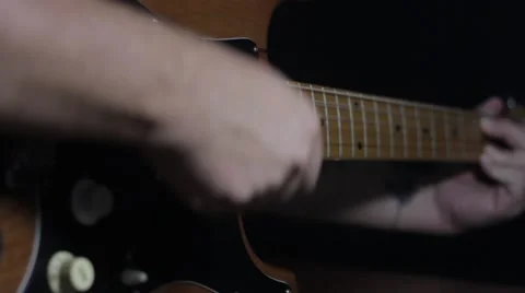 Strumming electric guitar Stock-Footage 47755921
