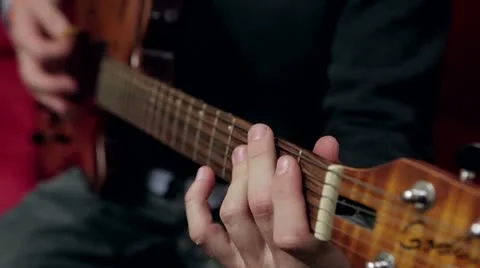 Strumming Guitar Chords Stock Footage 21944405