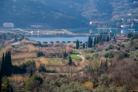 Strunjan road Stock Photos
