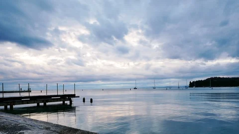 Strunjan time lapse Stock Footage 88387518