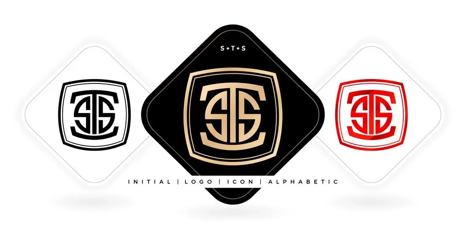 STS logo Concept Alphabetic model, STS Monogram initial letter Stock Illustration