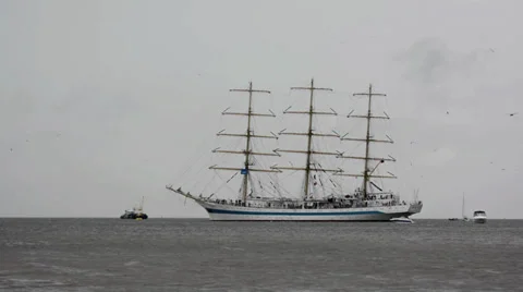 STS Mir leaving the harbour Stock Footage 30439285