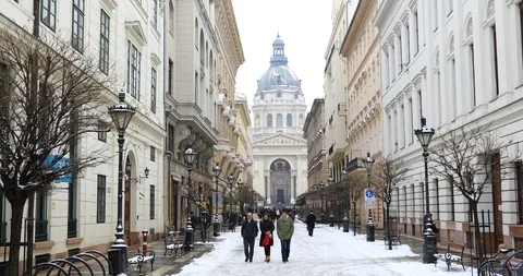 St.Stephen's cathedral in Budapest Stock Footage 102340661