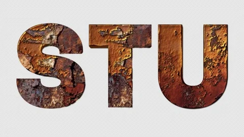 S,T,U - Letter Rusty Effect Animation, A... | Stock Video | Pond5