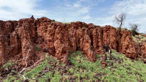 Stuart Highway Lubra's Lookout between Tennant Creek and Mataranka Stock Footage 302193903
