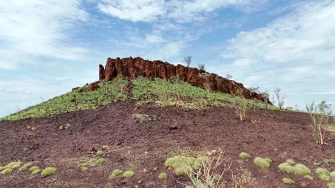Stuart Highway Lubra's Lookout between Tennant Creek and Mataranka Stock Footage 302194027