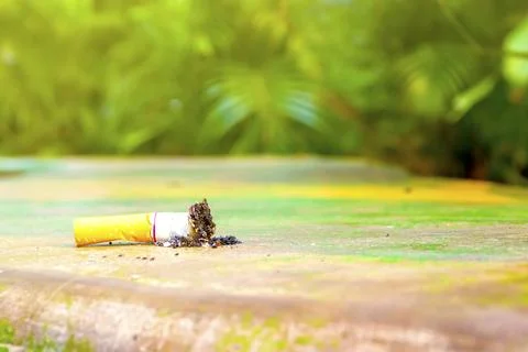 Stubbed out cigarette Stock Photos