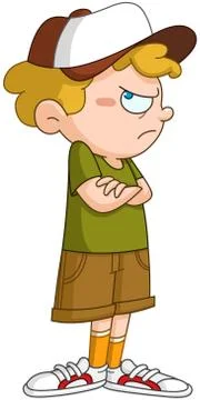 Stubborn boy Illustrazione stock