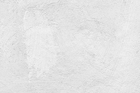 Stucco plaster surface, brushstroke background texture of white painted cem.. Stock Photos