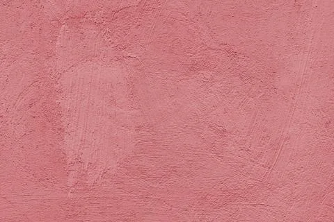 Stucco plaster surface, brushstroke background texture of red painted cemen.. Stock Photos