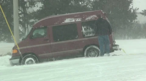 Stuck in a Drift Stock Footage 54756230