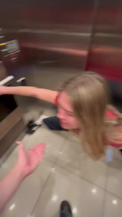 Stuck In Elevator Splits As Door Opens, Johannesburg, South Africa - 24 Oct 2025 動画素材 321154455