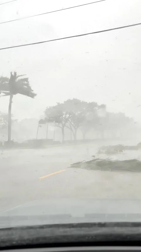 Stuck Inside A Tornado, Palm Beach Gardens, Florida, USA - 02 May 2023 Stock Footage 241841467