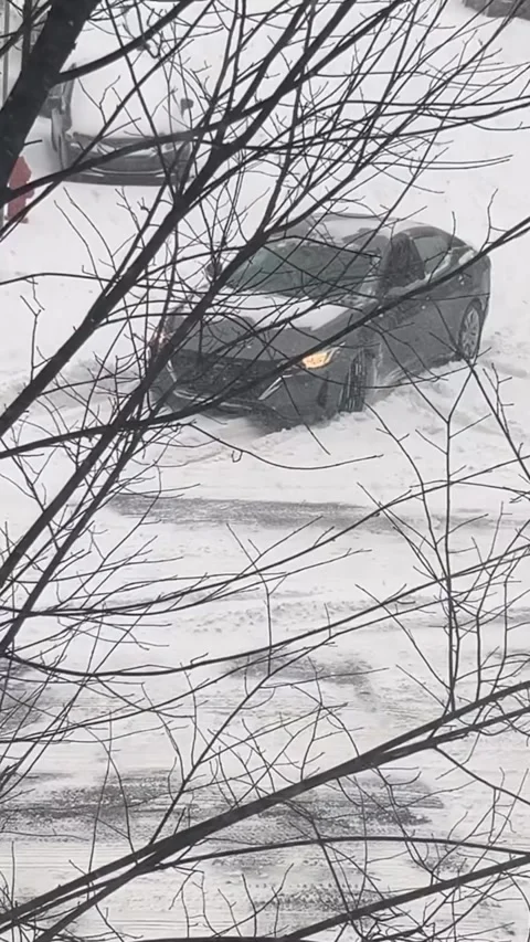 Stuck in snow Stock Footage 328052280