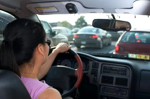 Stuck in traffic 스톡 사진