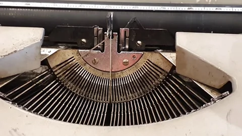 Stuck typewriter keys or stuck typing machine keys Stock Footage 279295005