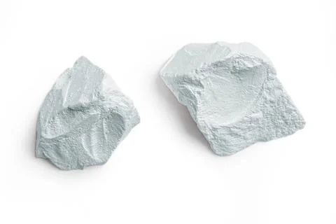 Stücke von essbarem Ton oder Kreide Pieces of edible clay or chalk isolate.. Stock Photos