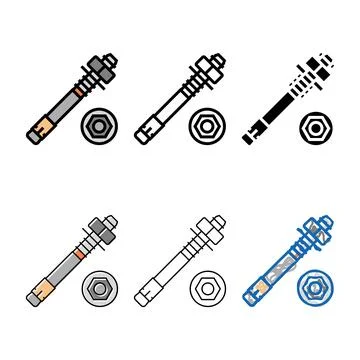 Stud anchor color concepts icon vector Stock Illustration