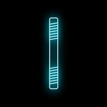 Stud bolt neon blue glowing outline icon Stock Illustration