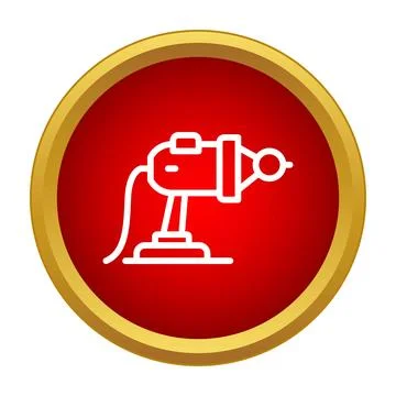 Stud welding gun outline icon for industrial use イラスト素材