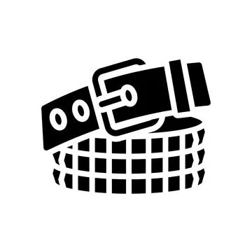 Studded belt emo glyph icon vector illustration Stock Illustration