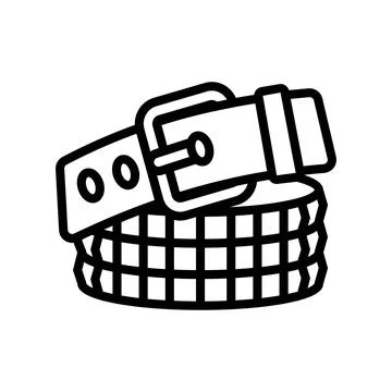 Studded belt emo line icon vector illustration Stock Illustration