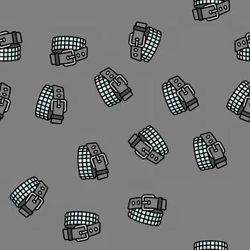 Studded belt emo vector seamless pattern Stock Illustration